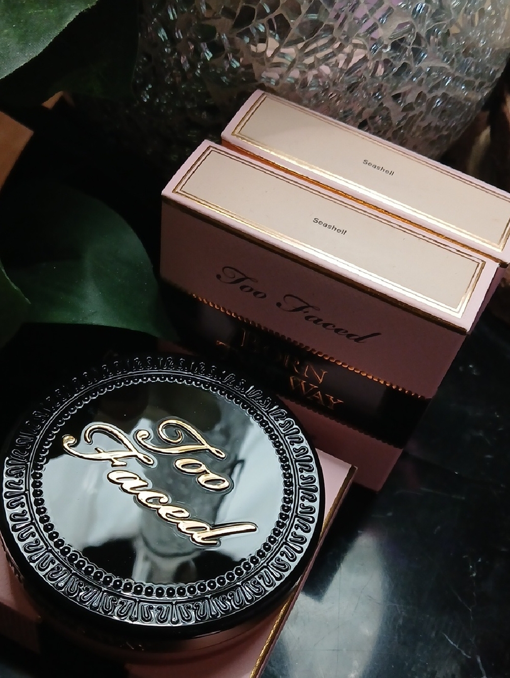 Too Faced Born This Way Oil Free Multi Use Complexion Powder Compact "Seashell"